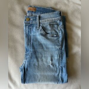 MOTHER Denim Insider Crop Step Fray Jeans